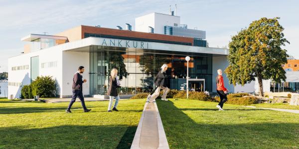 students on campus