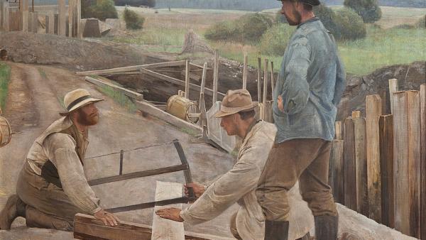 Laurits Andersen Ring (1854-1933): Työntekijöitä vesijohdolla Søndersøssä (1901)