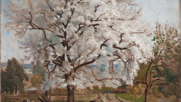 Carl Fredrik Hill (1849-1911): Kukkiva hedelmäpuu (1877)