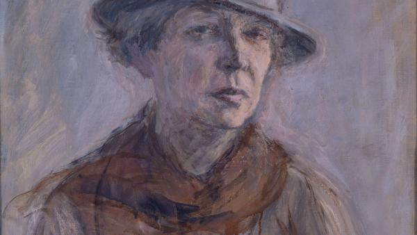 Ellen Thesleff (1869-1954): Hattupäinen omakuva (1936)