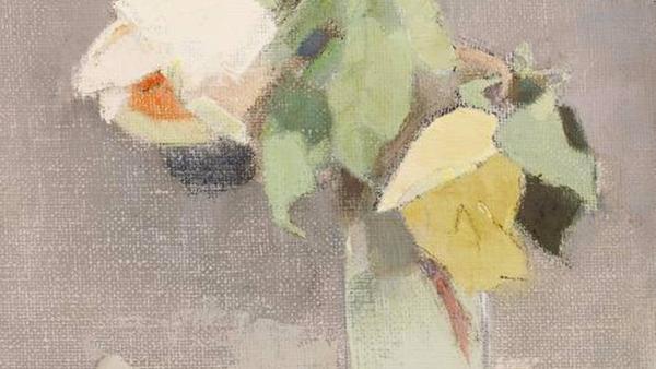 Helene Schjerfbeck (1862-1946): Keltaisia ruusuja (1942)