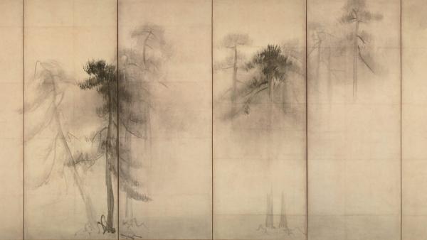 Hasegawa Tōhaku (1539-1610): Mäntyjä (n. 1595)