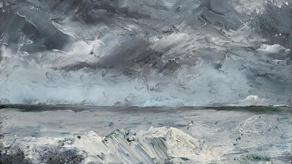 August Strindberg (1849-1912): Ahtojäätä rannalla (1892)