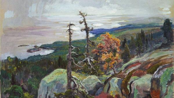 Eero Järnefelt (1863-1937): Pielinen nähtynä Ukko-Kolilta (1937)