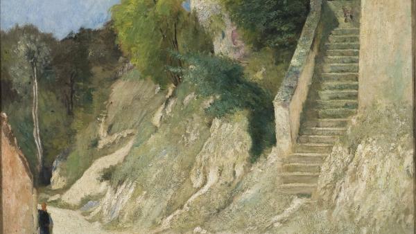 Carl Fredrik Hill (1849-1911): Porraskatu Montigny-sur-Loingissa (1876)