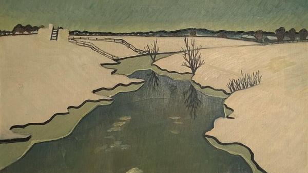 Vilho Lampi (1898-1936): Talvimaisema Liminganjoelta (1929)