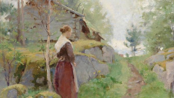 Helene Schjerfbeck (1862-1946): Tyttö Barösundista (1885-1890)