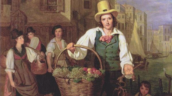Ferdinand Georg Waldmüller (1793–1865): Venetsialainen hedelmäkauppias (1826)