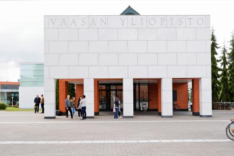 Main building Tervahovi, with Tritonia in the background The marble gate in front of the main entrance to Tervahovi