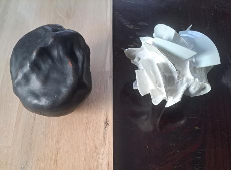 Pool of meaning, grey stone and white rose