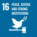 UN sustainable development goal: Peace, justice and strong institutions